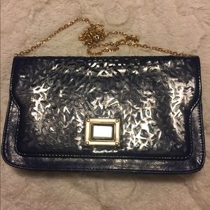 Deep blue medium handbag